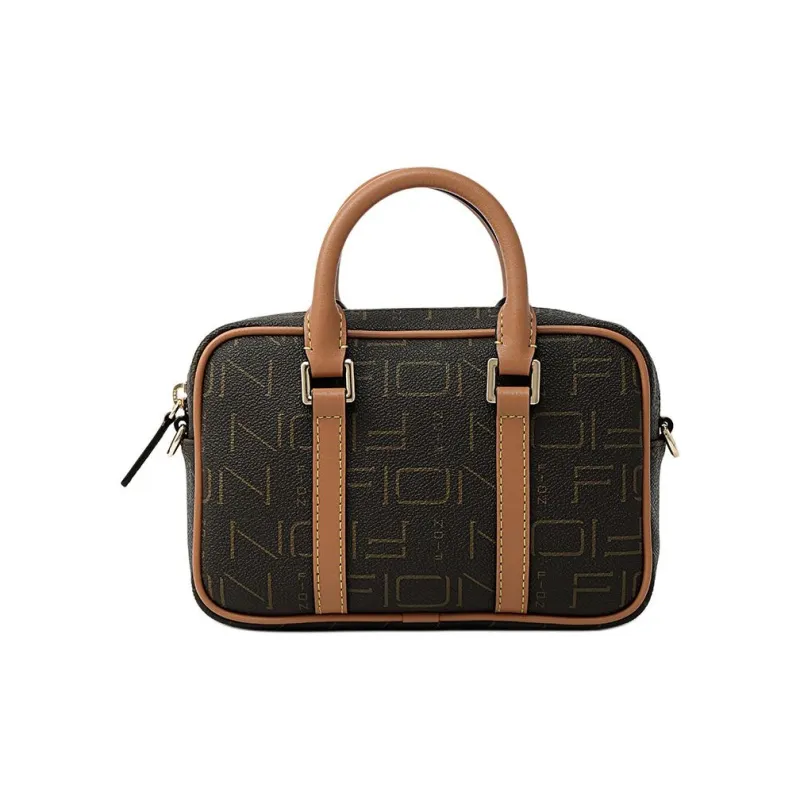 FION Artificial Leather Crossbody Handbag Women's Brown-1