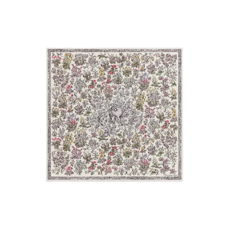 DIOR Silk Silk Scarves Women's White-0