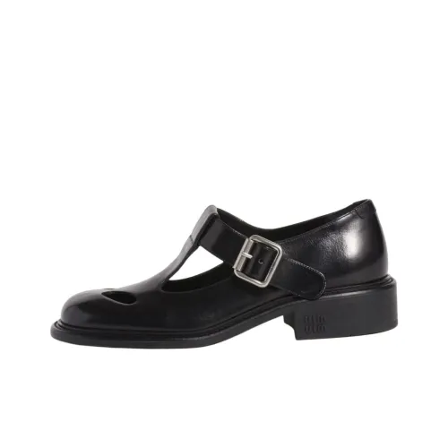 MIU MIU Loafers 3cm Women's Black