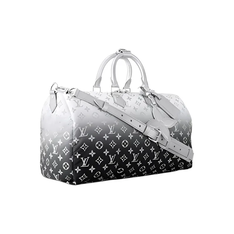 LOUIS VUITTON Keepall Bandouliere 45 Frost Gardiant Silver-1