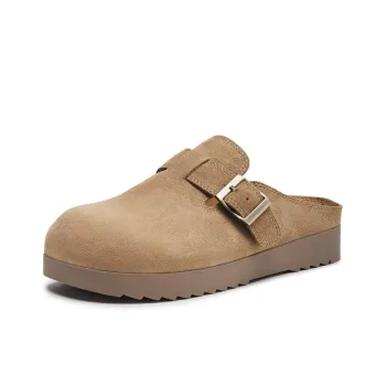 Hotwind Pinecone Grey Series Abrasion-Resistant Slip-Resistant Wrap-toe Slippers Women's