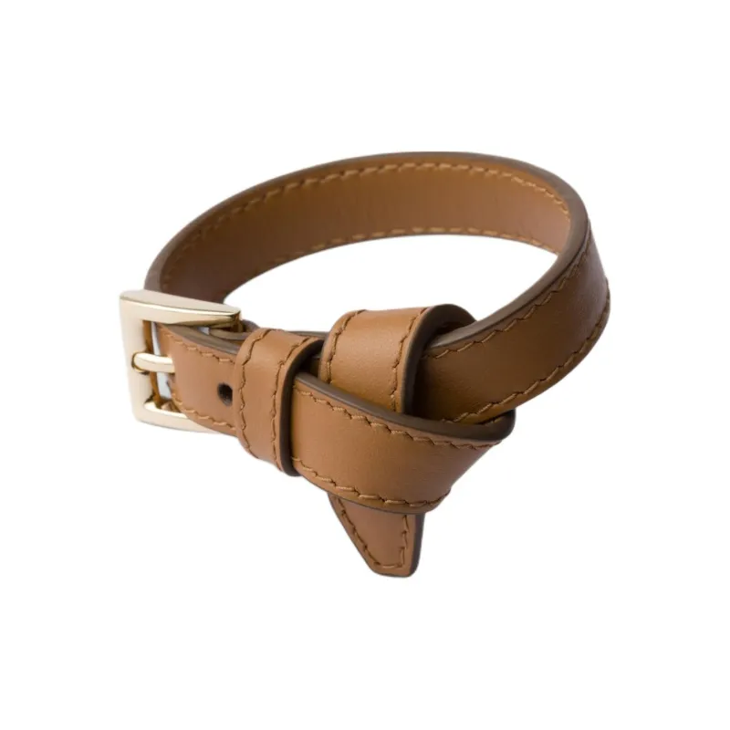 PRADA Leather Bracelets Women's Brown-1