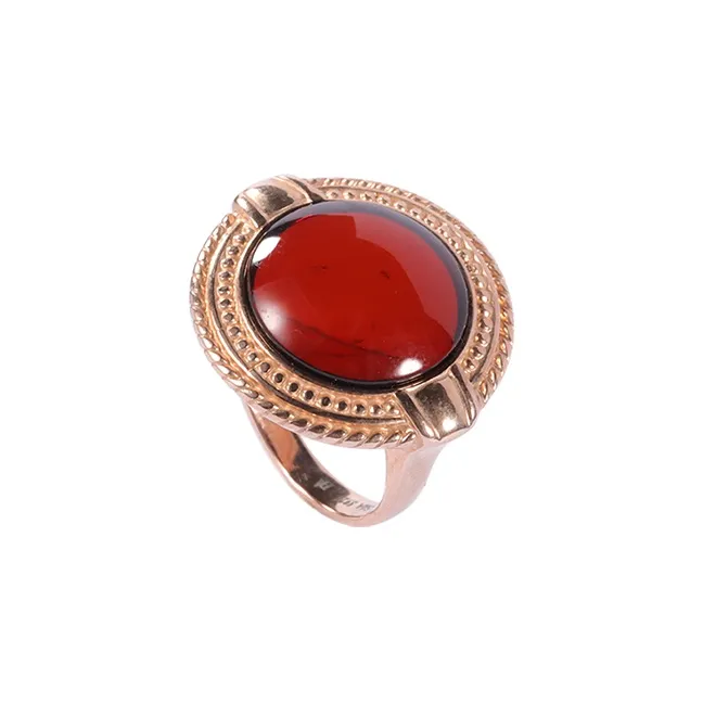 S&A S925 Silver Amber Beeswax Rings Women's-4