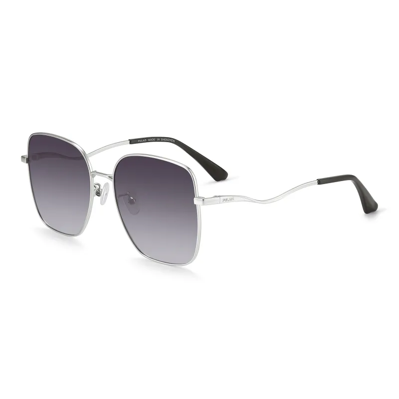 PULAIS Alloy Plate Frame Square Sunglasses Women's-0