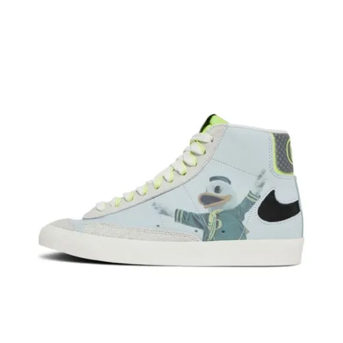 Nike Blazer Anti Slip Wear Resistant High Top Basketball Shoes Men's Blue