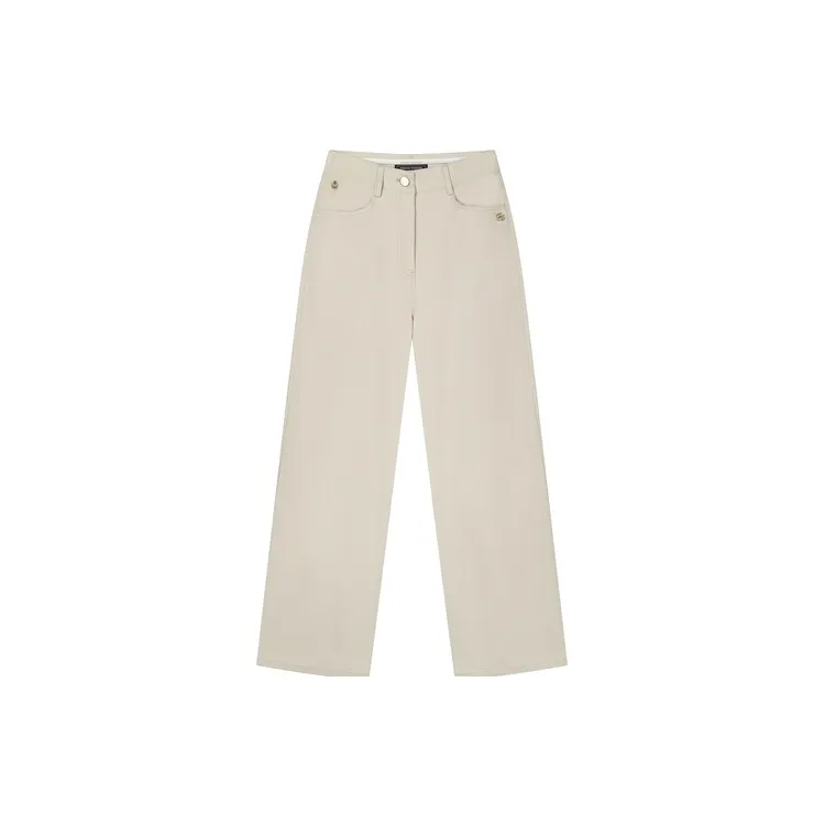 Teenie Weenie Casual Pants Women's Ivory White-1
