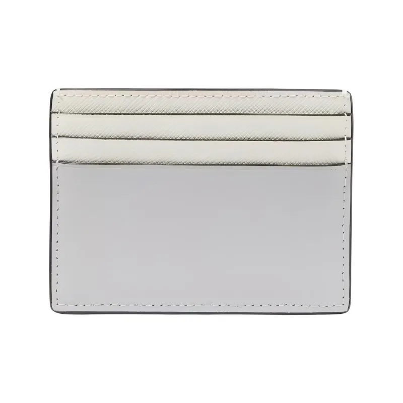 Kate Spade Saffiano Leather Card Holder Small Size Women's Platinum & Gray-1