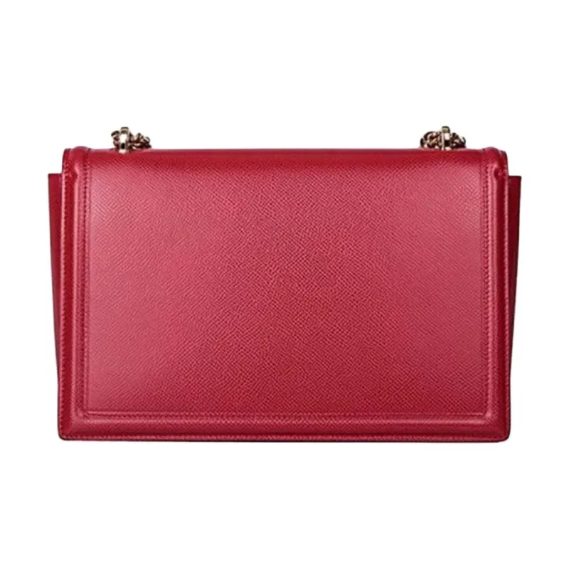 FERRAGAMO Leather Chain Bag, Shoulder Bag, Crossbody Bag Women's Red-3