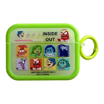 Kona Chun Compatible With AirPods 2/pro2/3/1 TPU Quirky Neon Green Inside Out Abstract Fully Enclosed Headphone Cases