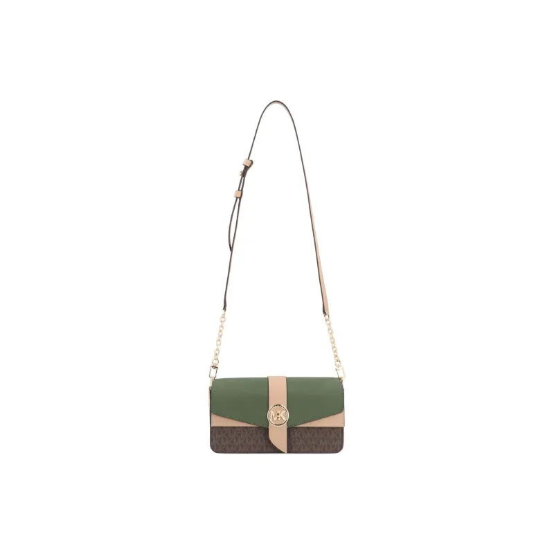 MICHAEL KORS PU Portable Crossbody Bag, Shoulder Bag Women's Green-3
