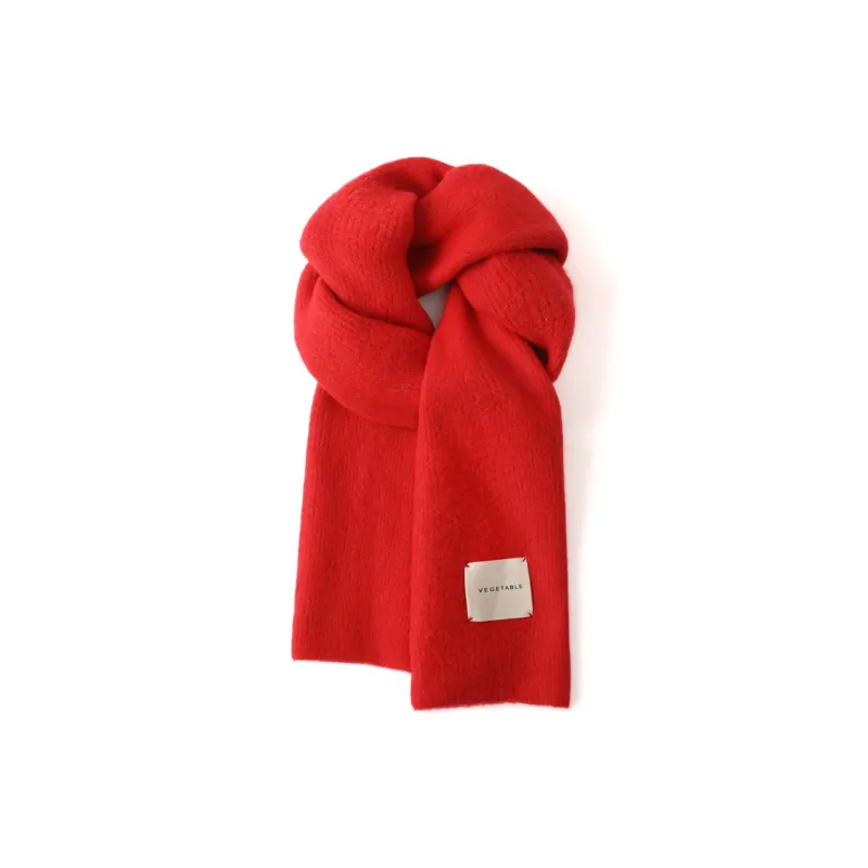 FREE RABBITⅡ Polyester Knit Scarves Unisex-12