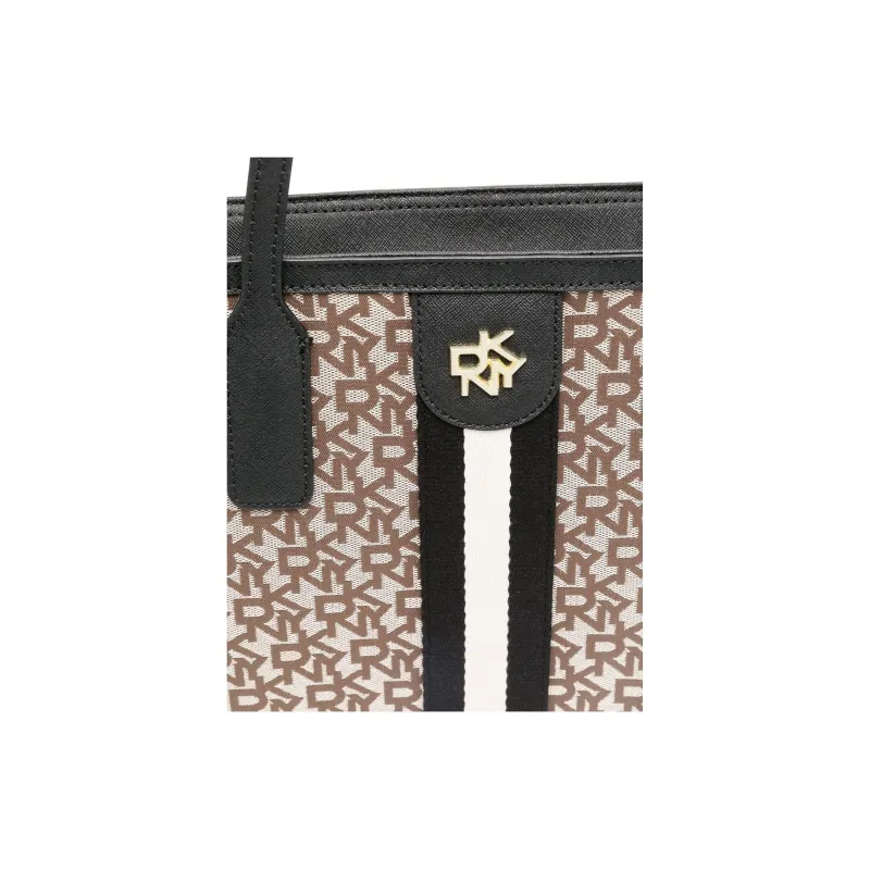 DKNY Leather One Shoulder Handbags Women's Brown-2