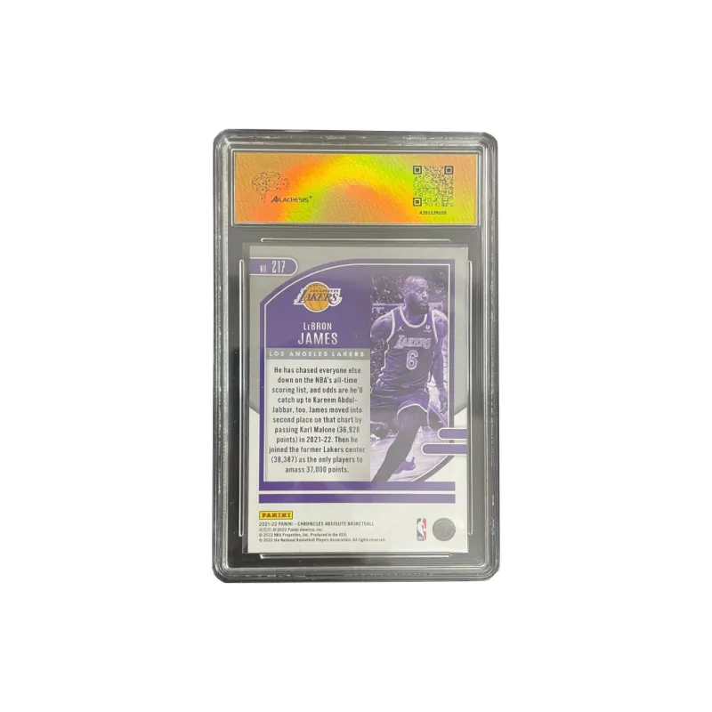 PANINI 2021 22 Lakers LeBron James AILACHESIS 9.5 Points Tacko Basketball Star Card Product Access Graded Cards 1 Pc-1