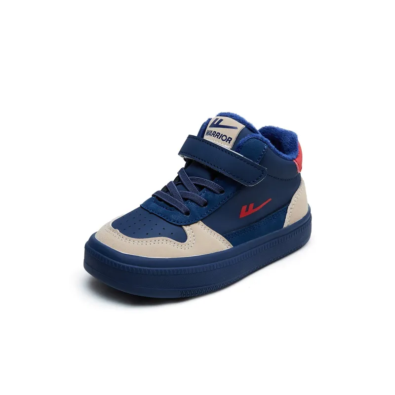 Warrior Anti Slip And Wear Resistant Warm High Top Kids' Skateboarding Shoes Navy Khaki Kids'-1