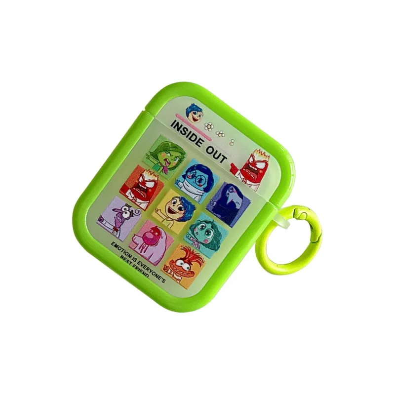 Kona Chun Compatible With AirPods 2/pro2/3/1 TPU Quirky Neon Green Inside Out Abstract Fully Enclosed Headphone Cases-1