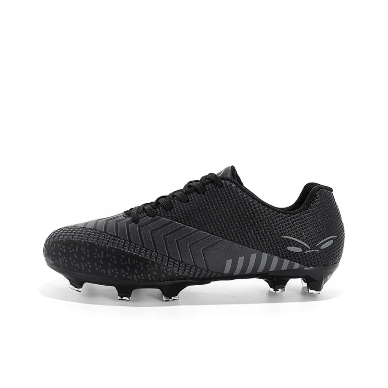 BIANSULONG FG Rubber Long Studs Soft Ground Wear-Resistant Coverage Impact-Resistant Soccer Shoes Unisex Black-0