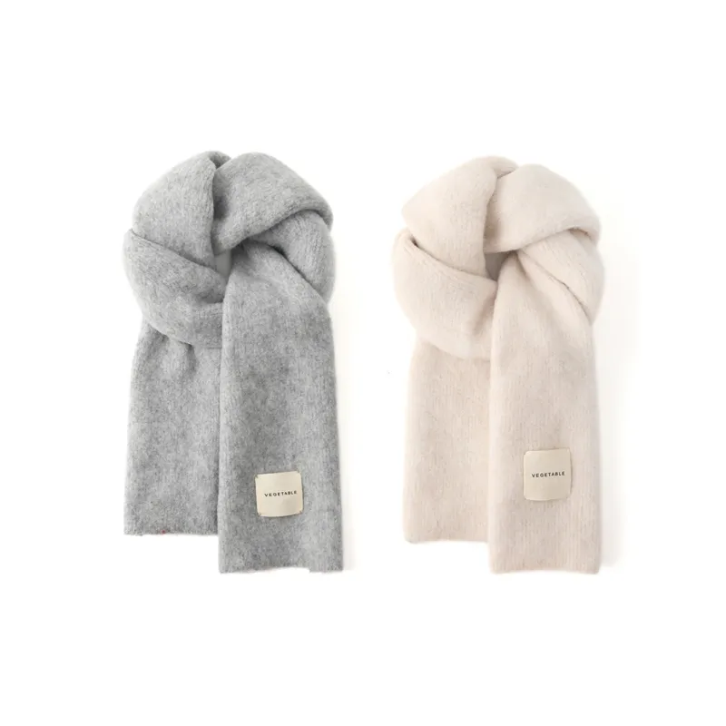 FREE RABBITⅡ Polyester Knit Scarves Unisex-14
