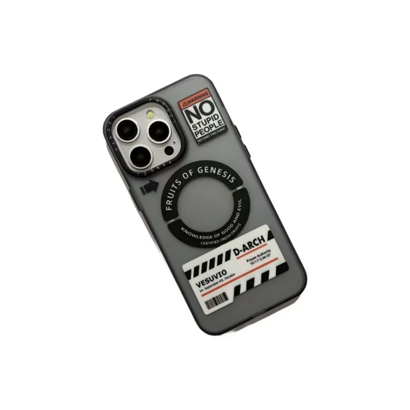 TXBX ABS + PC Material English Label Magnetic Phone Case Compatibility With Apple 15/14/13/12 Collection-2