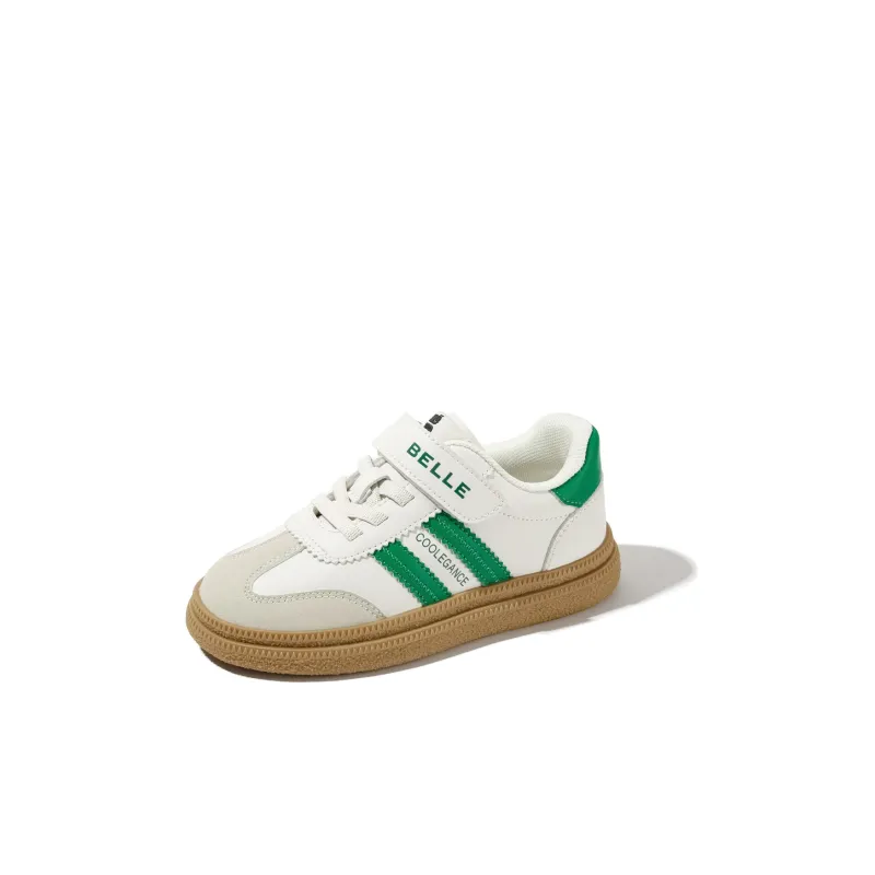 BELLE Low Top Kids Lifestyle Shoes Beige Green Kids-1