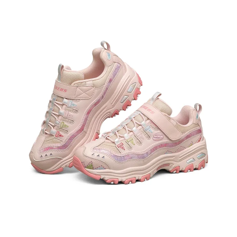 Skechers Anti Slip Wear Resistant Low Top Kids Lifestyle Shoes Pink Teenagers-2