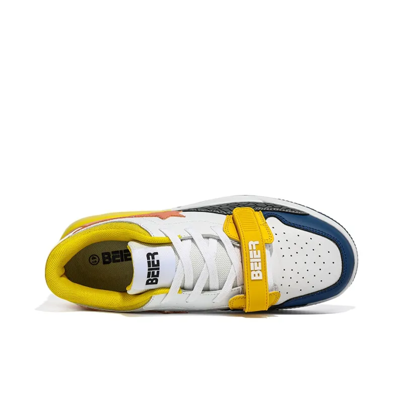 BEIER Stars Collection Couple Versatile Height Increasing Slip-Resistant Low-Top Skateboard Shoes Unisex-42