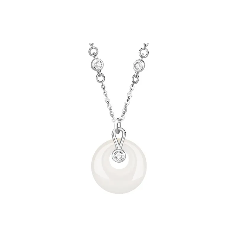 Suddenly Lucky Chalcedony Jade Necklaces Women's-0