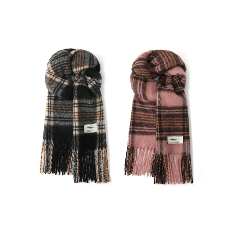 FREE RABBITⅡ Fall And Winter Mohair Windproof Warm Thickened Shawl Scarf Unisex-18