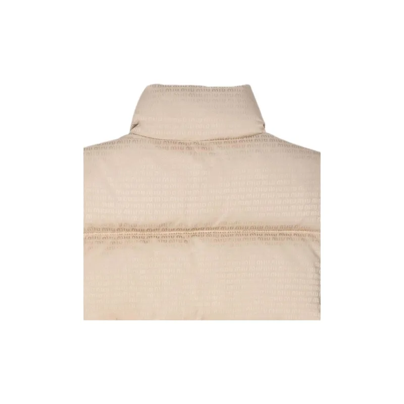MIU MIU Goose Down Vest 'Desert Beige'-3