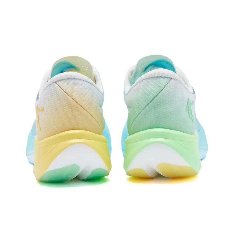 QIAODAN Flying Shadow PB3.0   Strong Wind Blowing Running Shoes Men Low Top Green White Yellow-5