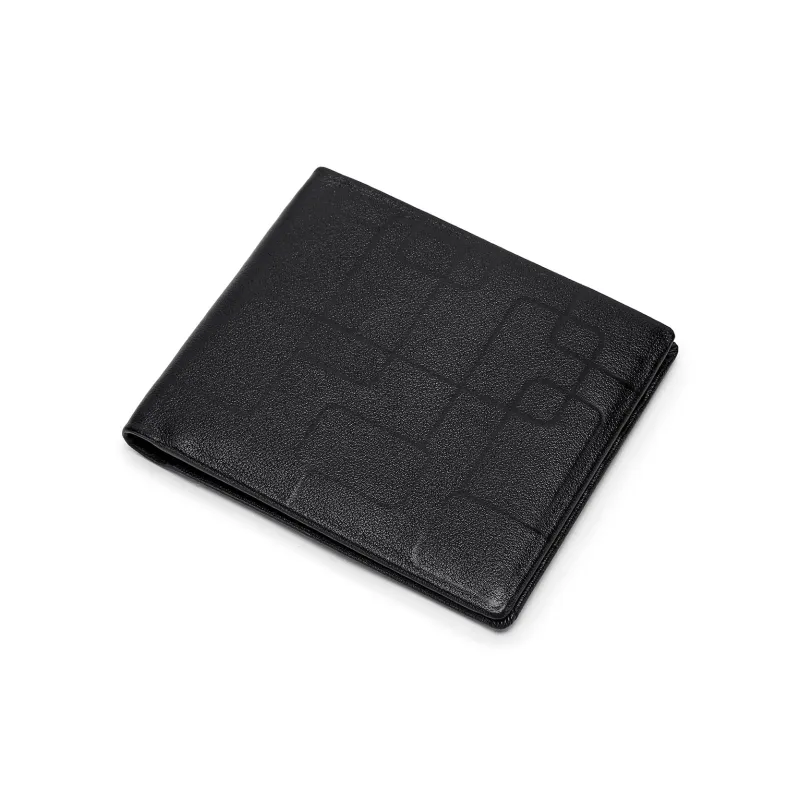 FAIRWHALE Top Grain Cow Leather Wallet Card Holder Money Clip Regular Men's Black-7