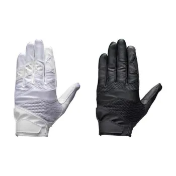 Mizuno Synthetic Leather Polyester Nylon Polyurethane Sports Gloves Unisex White Black