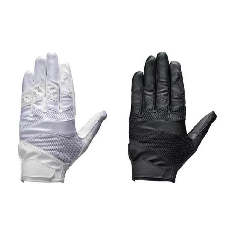 Mizuno Synthetic Leather Polyester Nylon Polyurethane Sports Gloves Unisex White Black-0