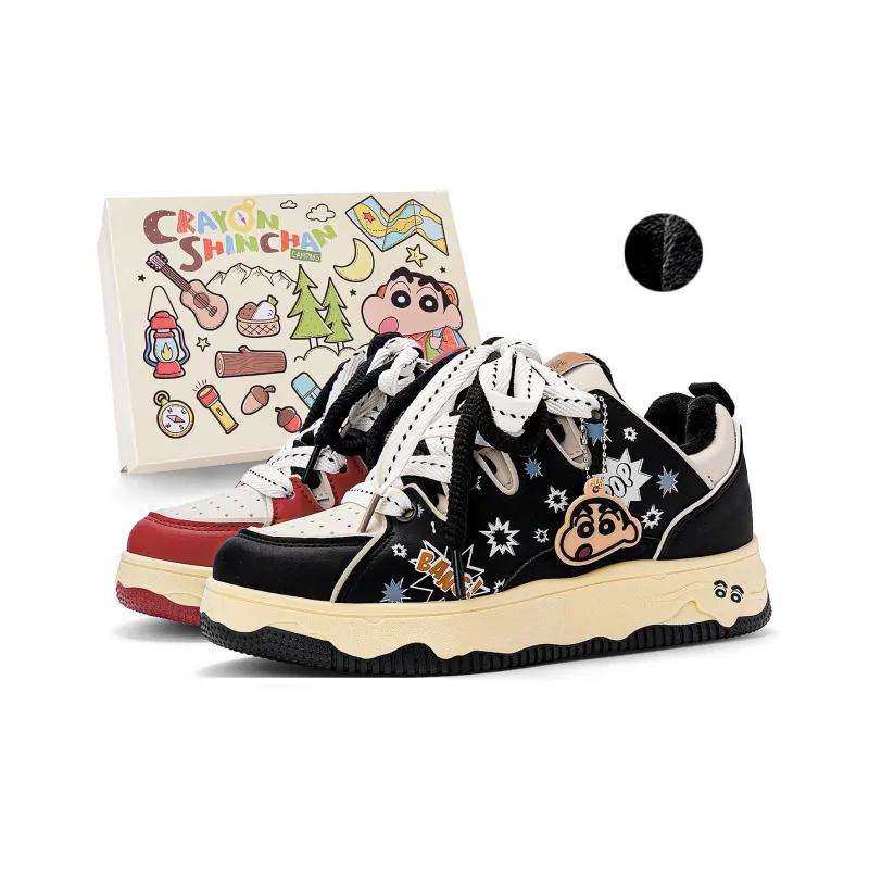 Crayon Shinchan Lightweight Breathable Height Increasing Low Top Skateboard Shoes Unisex-1