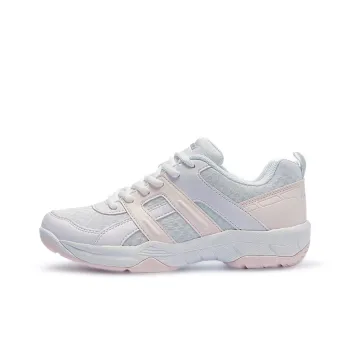 Kawasaki Cushioned Wear Resistant Breathable Lightweight Low Top Badminton Shoes Women's White Pink