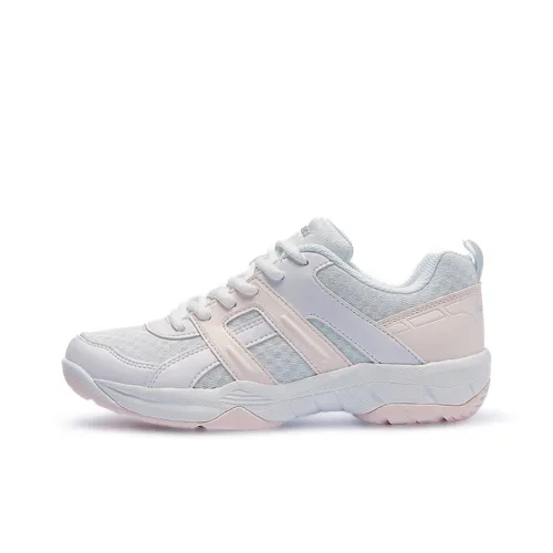 Kawasaki Cushioned Wear Resistant Breathable Lightweight Low Top Badminton Shoes Women's White Pink