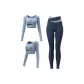 [Long-Sleeved Set]Gray Lake Blue+Sperm Whale Blue