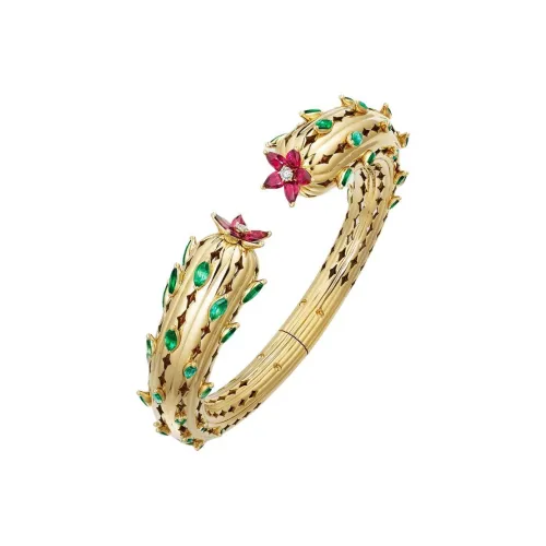 CARTIER Emerald Bracelets Unisex Gold