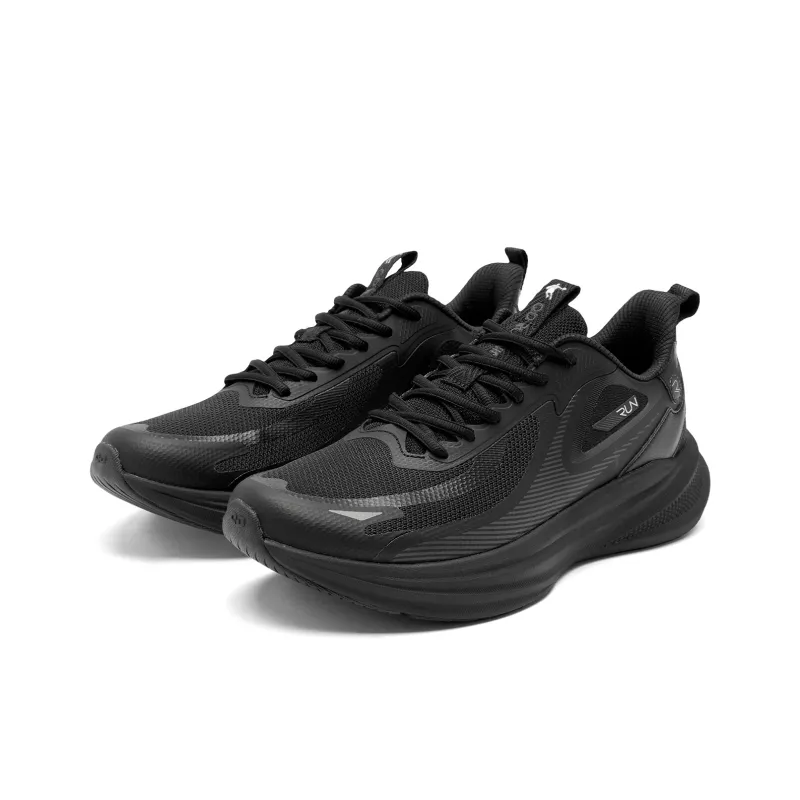 QIAODAN Running Shoes Men Low Top Black/Lightning Gray-2