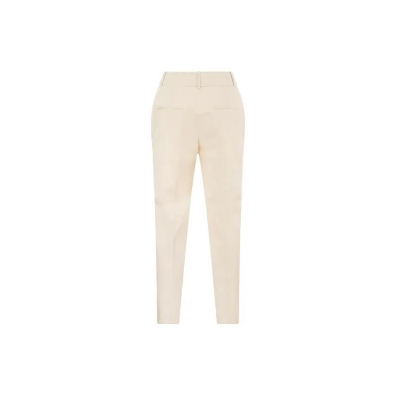 PESERICO Leather tag Trousers-1
