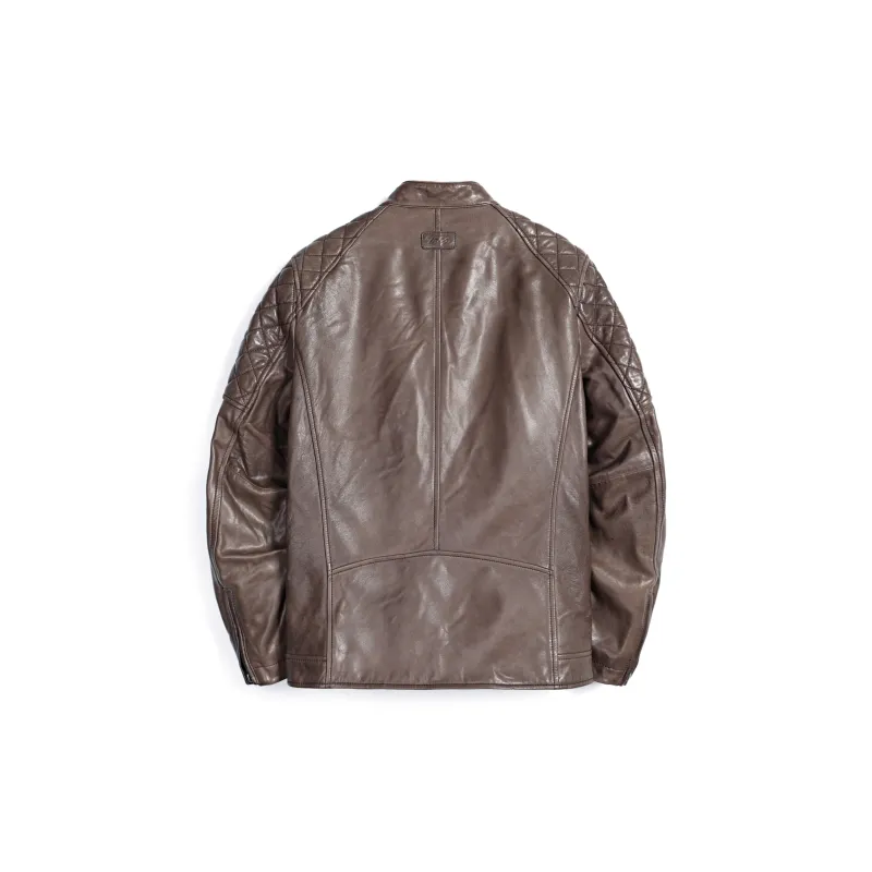 MCS Leather Jacket Men's Coffee-1