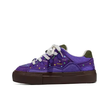 B10CROWN Durable Lightweight And Breathable Low Top Skateboard Shoes Women's Purple