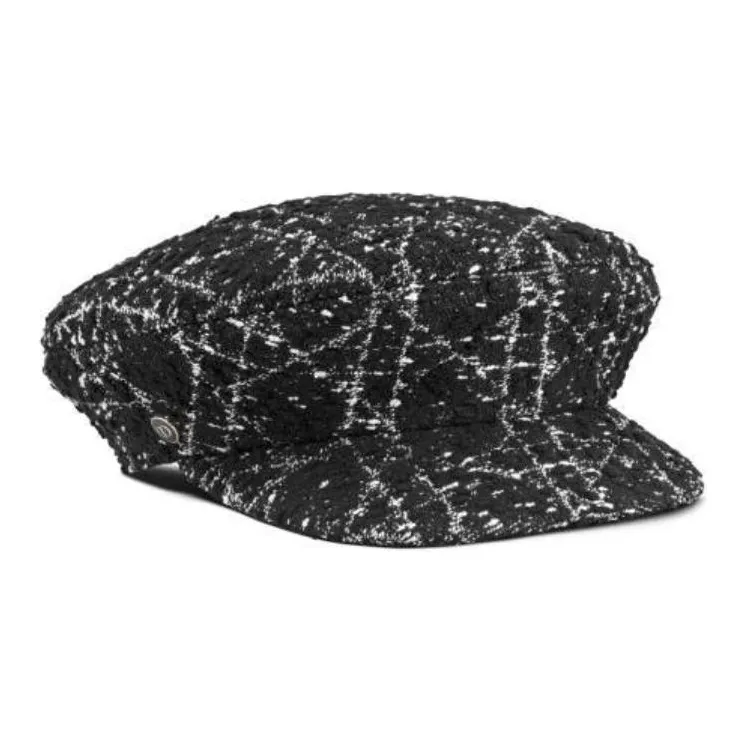 DIOR Cotton Acrylic Polyamide Berets Women's Black-2