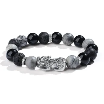 LANMUYINNUO Obsidian Bracelets Unisex