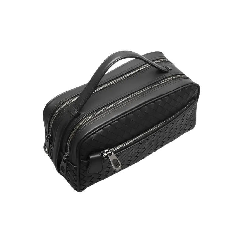 CMLZIUA Cow Leather Clutch Regular Men's Black-2