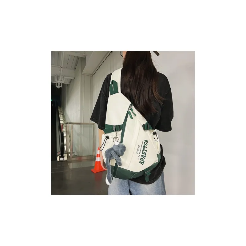 GOBLIN SHARKS 1759 Nylon Crossbody Bag Regular Unisex Black/Red/Green/Gray-9