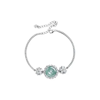 YUANYUXIANG Ice Type Blue Water Jadeite Bracelet Women's