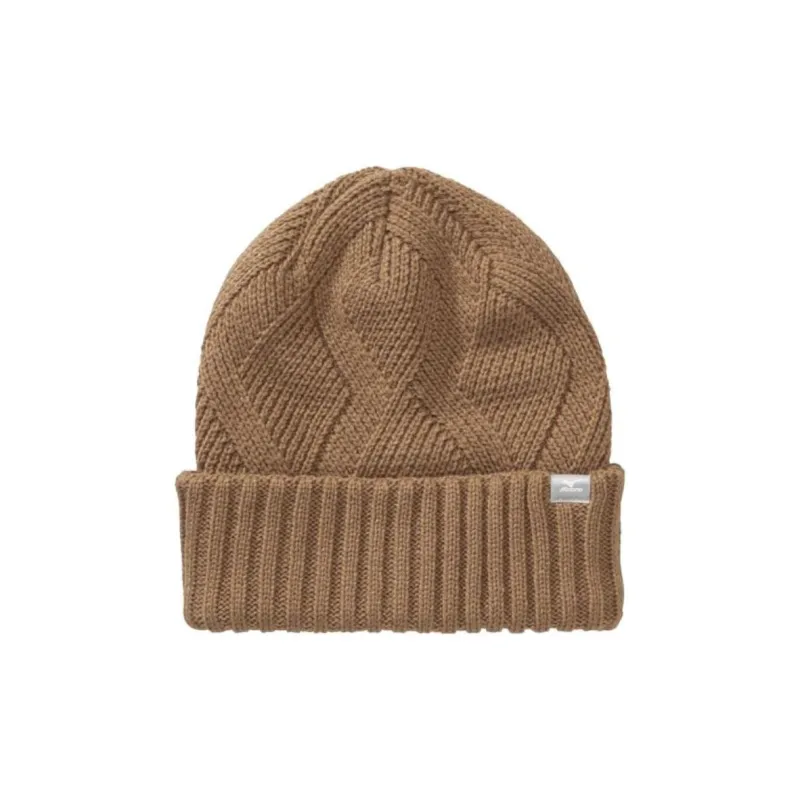 Mizuno Acrylic Beanies Unisex Camel-0
