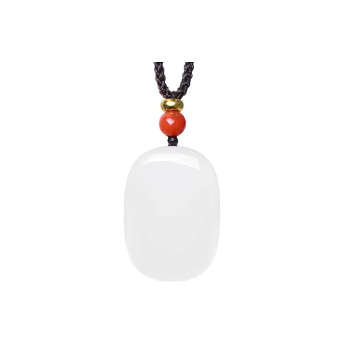 MARY WINDSOR Delicate White Amulet Pendant White Jade Women's