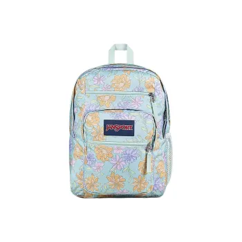 JanSport Recycled Polyester Backpack Unisex Pale Floral Fresh Mint Green