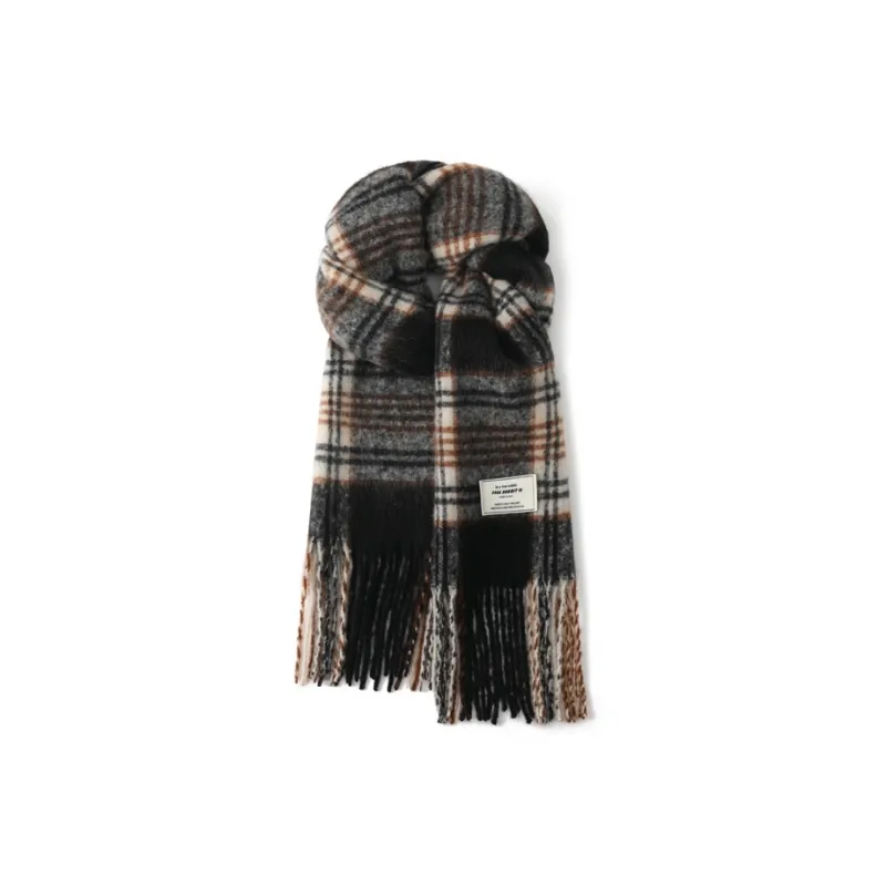 FREE RABBITⅡ Fall And Winter Mohair Windproof Warm Thickened Shawl Scarf Unisex-0